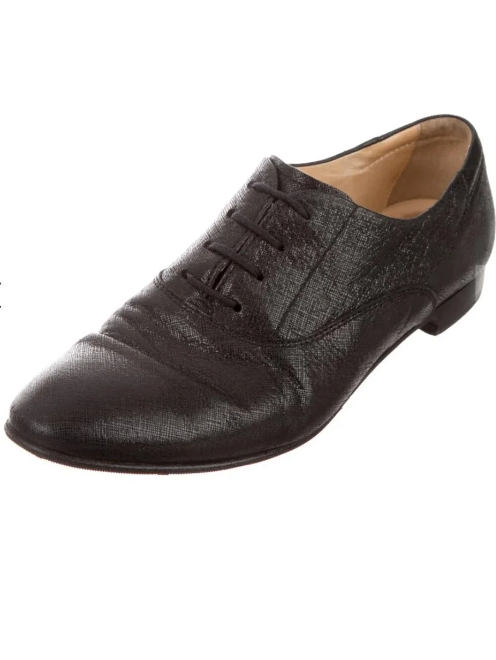 Tod's Leather Round-Toe Oxfords. SIize 38.5